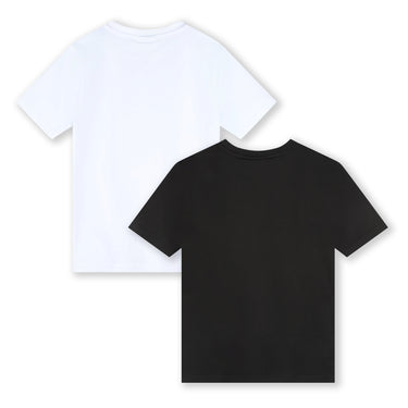 BOSS Set de 2 playeras para niño y adolescente negro
